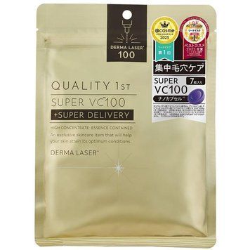 Маска для лица Quality 1st Derma laser100 VC100 для сияния кожи, 7 шт 3582 фото